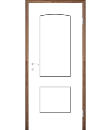 Picture of Weißlackierte Innentür mit Rillenfräsungen COLORline – MODENA R14L