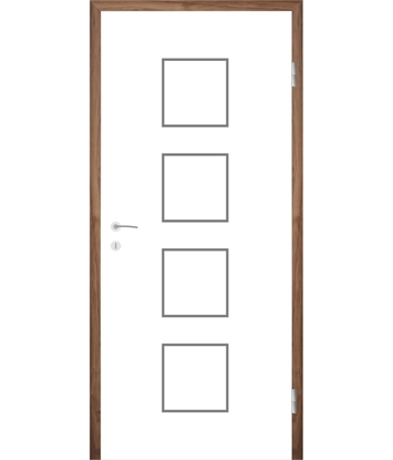 Picture of Weißlackierte Innentür mit Rillenfräsungen COLORline – MODENA R23L