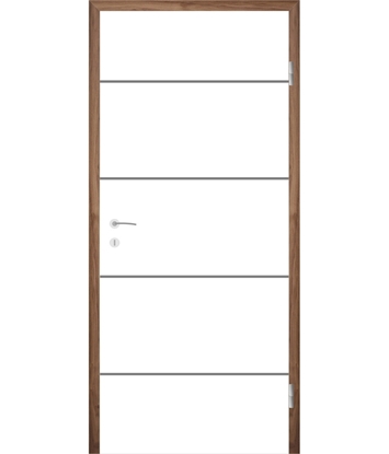 Picture of Weißlackierte Innentür mit Rillenfräsungen COLORline – MODENA R6L